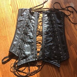 Black PU corset